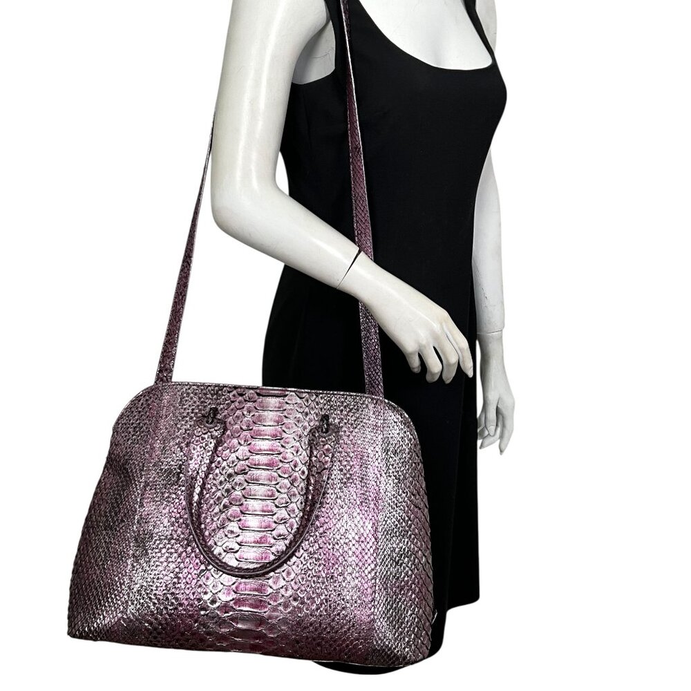 Nancy Gonzalez Medium Python Top Handle Bag - image 2